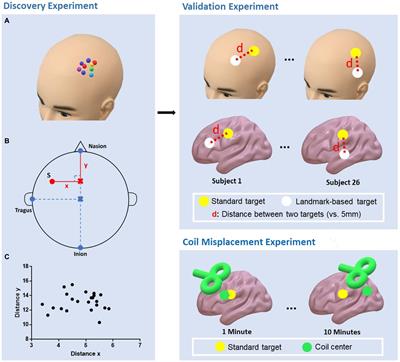 A landmark-based approach to locate symptom-specific transcranial magnetic stimulation targets of depression